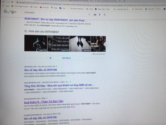 Tra cứu thông tin số điện thoại qua google