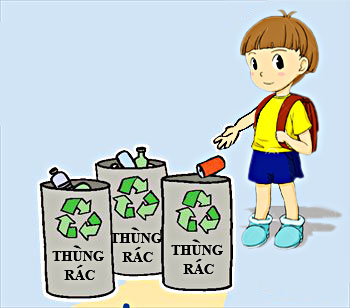 Dạy trẻ vứt rác đúng nơi quy định